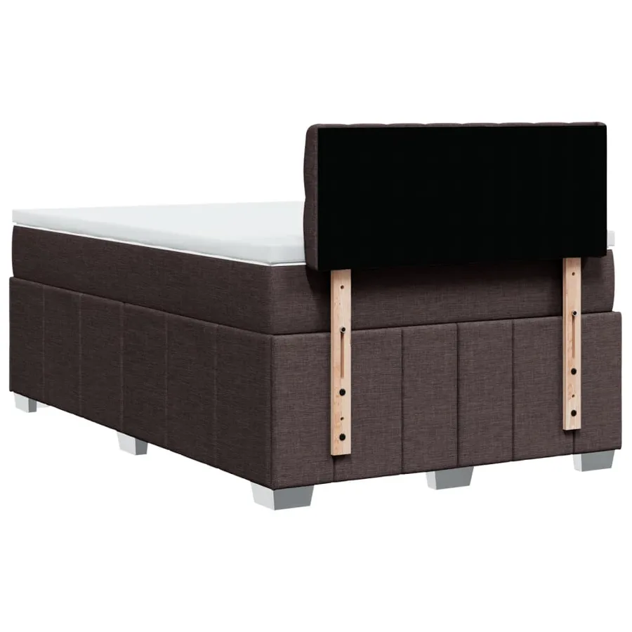 Sommier à lattes de lit avec matelas Marron foncé 120x200 cm - 6