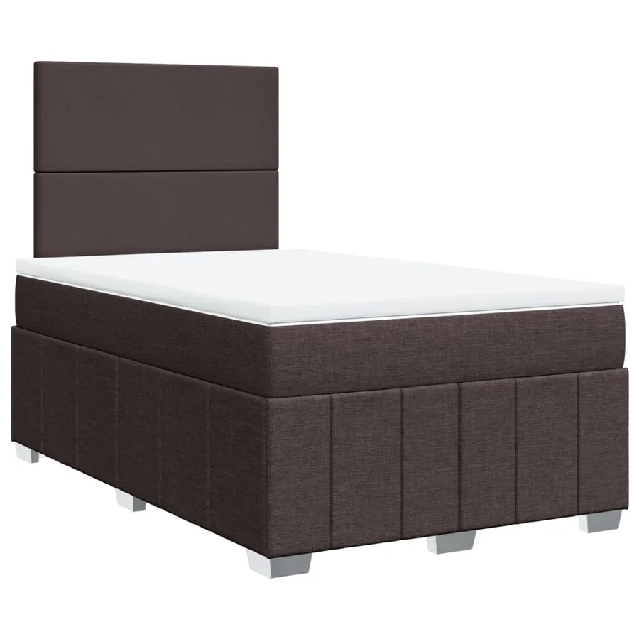 Sommier à lattes de lit avec matelas Marron foncé 120x200 cm - 2