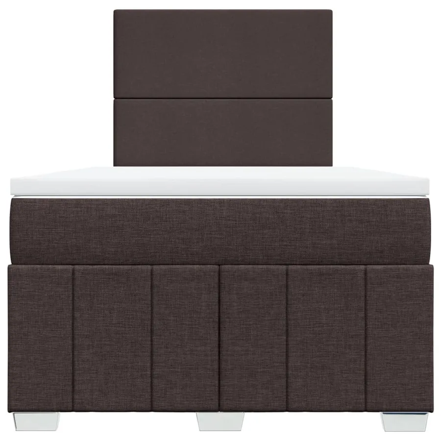 Sommier à lattes de lit avec matelas Marron foncé 120x200 cm - 4