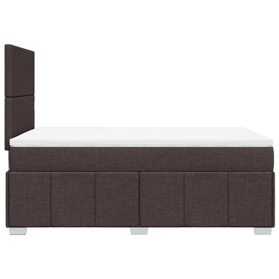 Sommier à lattes de lit avec matelas Marron foncé 120x200 cm - 5
