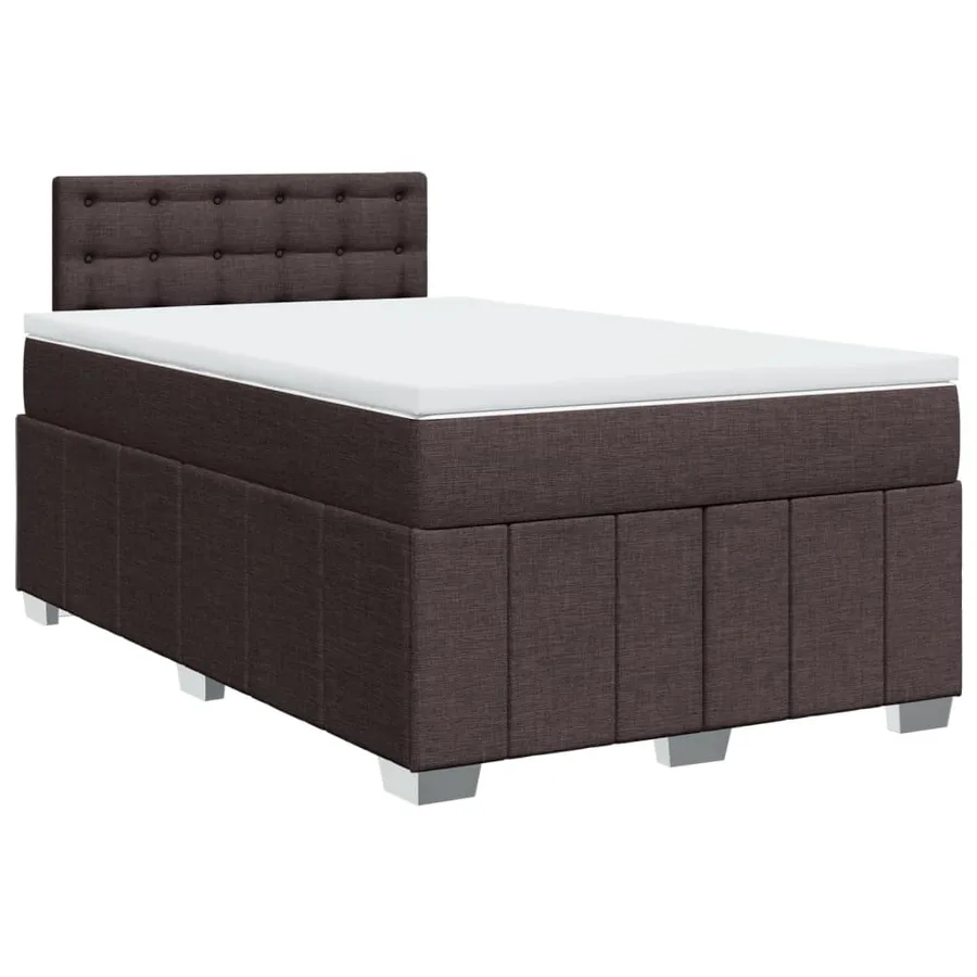 Sommier à lattes de lit avec matelas Marron foncé 120x200 cm - 3