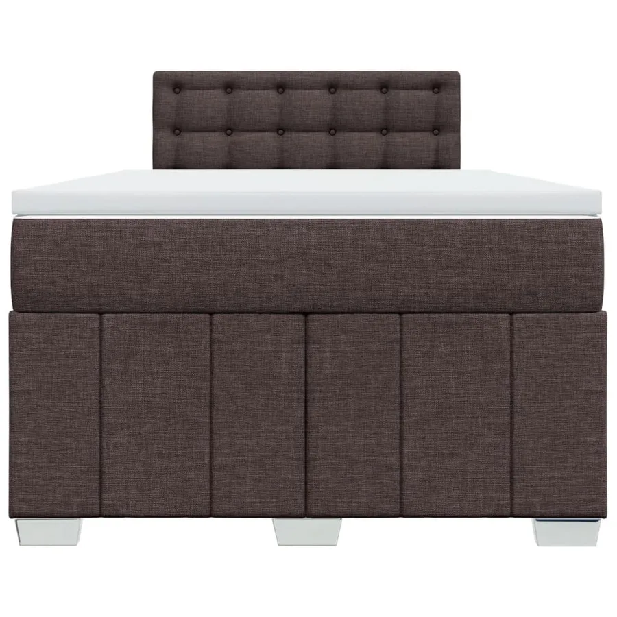 Sommier à lattes de lit avec matelas Marron foncé 120x200 cm - 6