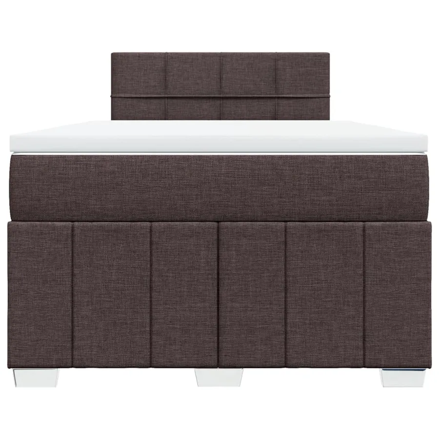 Sommier à lattes de lit avec matelas Marron foncé 120x200 cm - 6