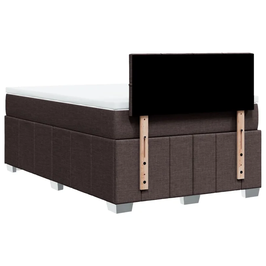 Sommier à lattes de lit avec matelas Marron foncé 120x200 cm - 8