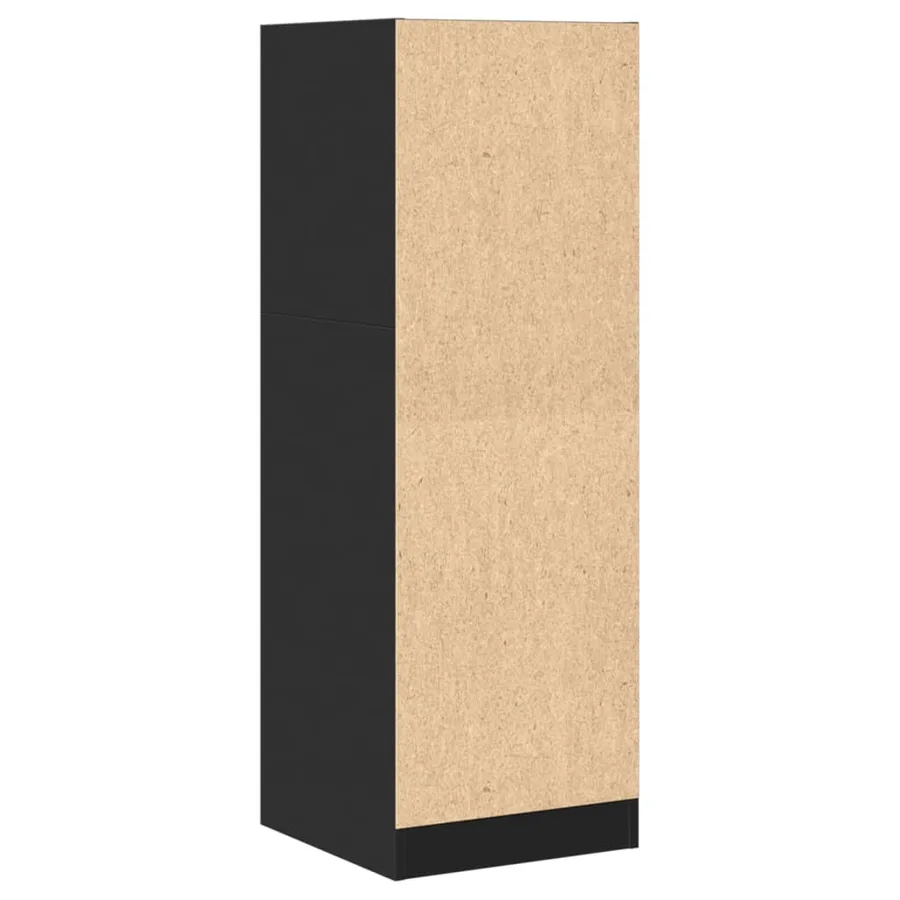 Armoire d'apothicaire noir 40x41x118 cm bois d'ingénierie - 6