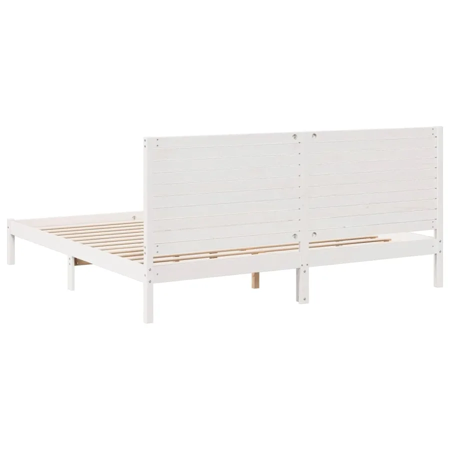 Cadre de lit extra long sans matelas 180x210 cm bois massif - 6