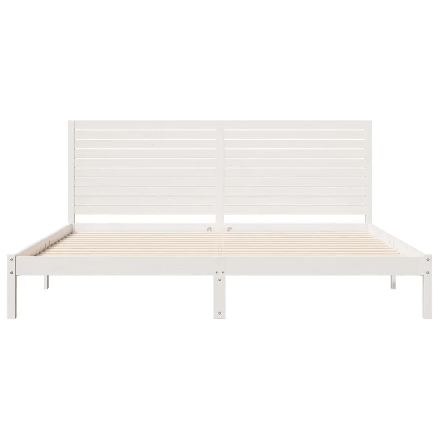 Cadre de lit extra long sans matelas 200x210 cm bois massif - 4