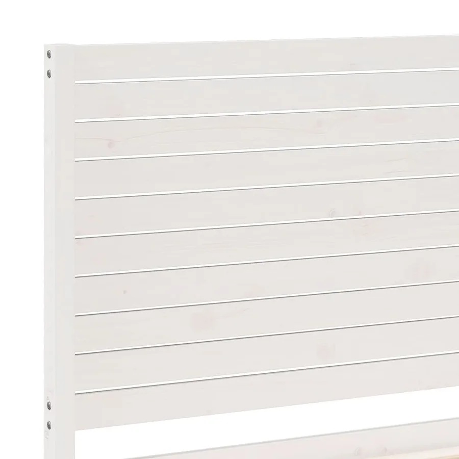 Cadre de lit extra long sans matelas 200x210 cm bois massif - 7