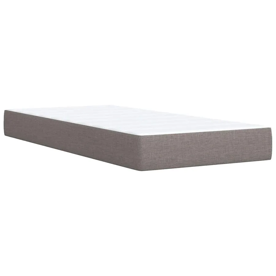 Sommier à lattes de lit avec matelas Taupe 90x200 cm Tissu - 10