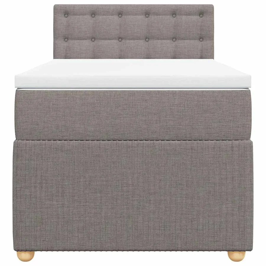 Sommier à lattes de lit avec matelas Taupe 90x200 cm Tissu - 6