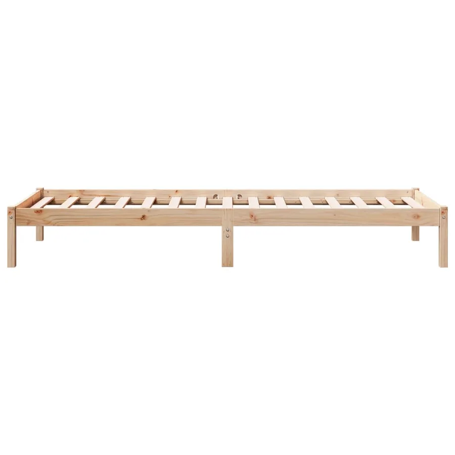 Cadre de lit extra long sans matelas 90x210 cm bois massif pin - 5