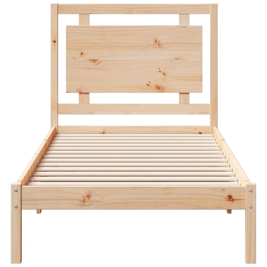 Cadre de lit extra long sans matelas 100x210 cm bois massif - 4