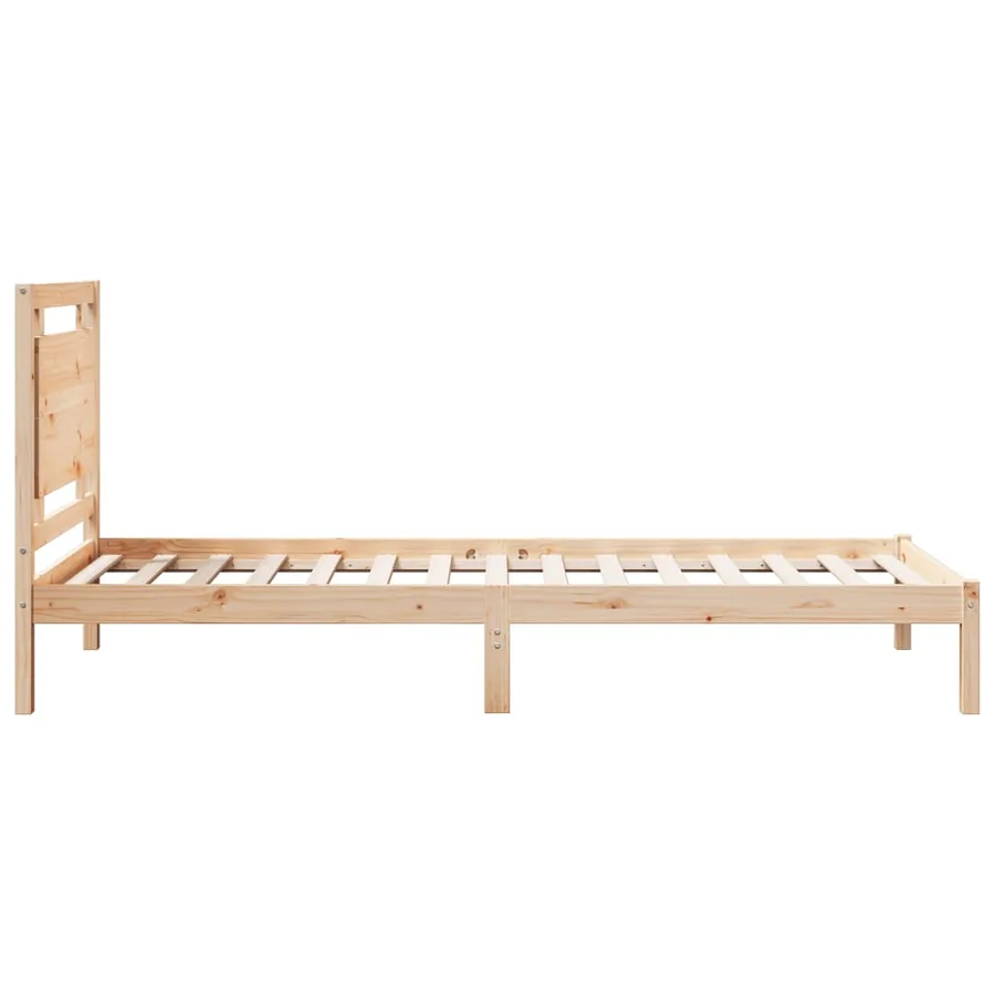Cadre de lit extra long sans matelas 100x210 cm bois massif - 5