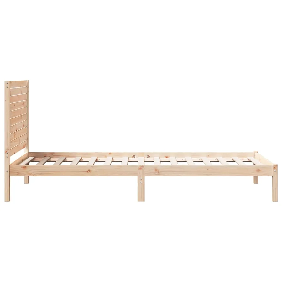 Cadre de lit extra long sans matelas 100x210 cm bois massif - 5