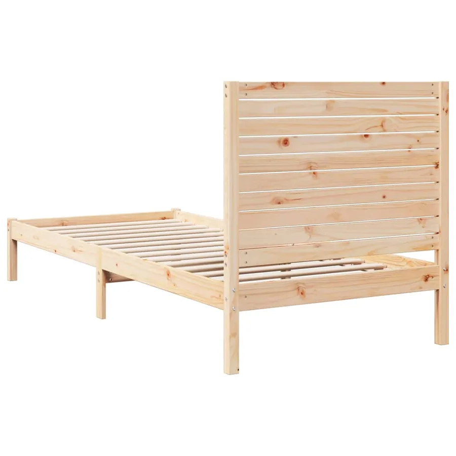 Cadre de lit extra long sans matelas 100x210 cm bois massif - 6