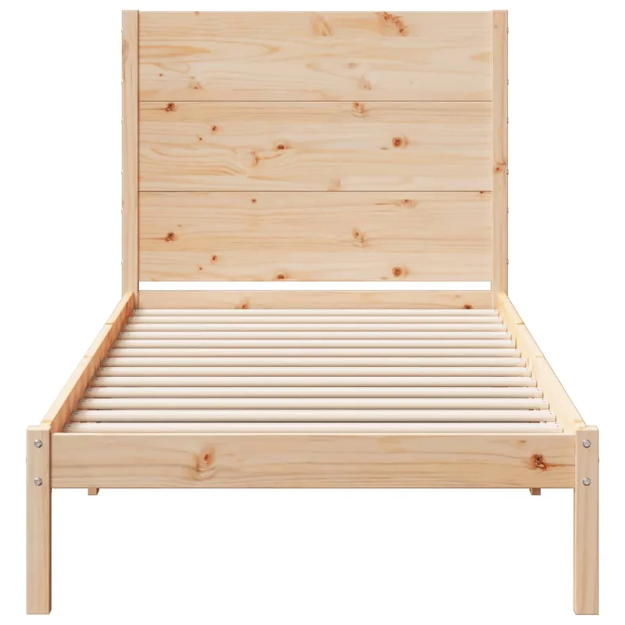 Cadre de lit extra long sans matelas 100x210 cm bois massif - 4