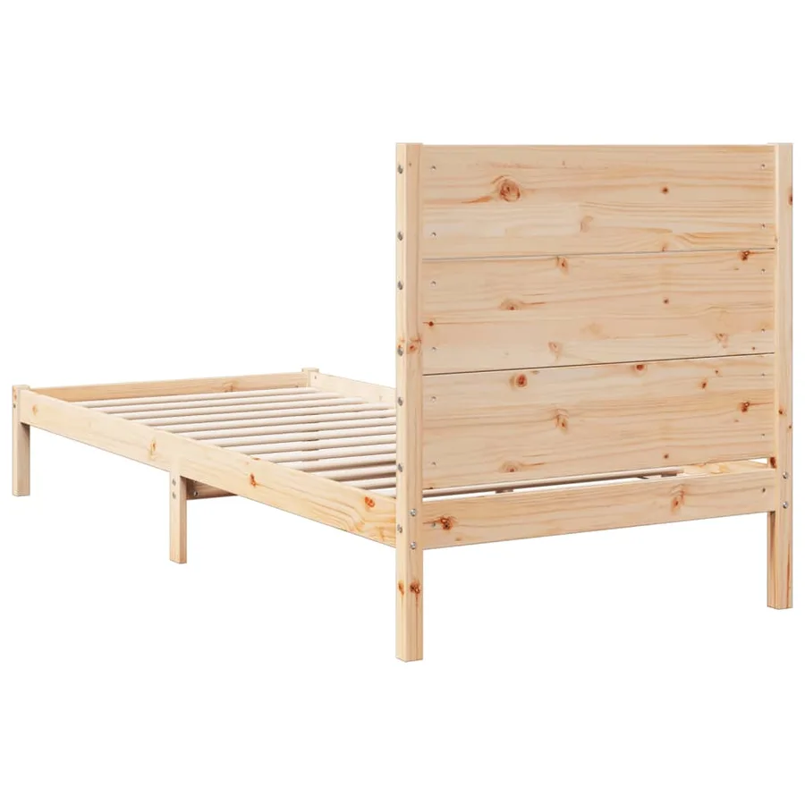 Cadre de lit extra long sans matelas 100x210 cm bois massif - 6