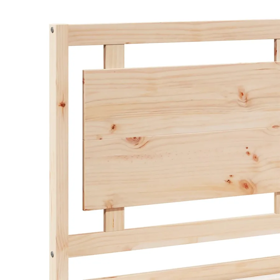 Cadre de lit extra long sans matelas 200x210 cm bois massif - 7