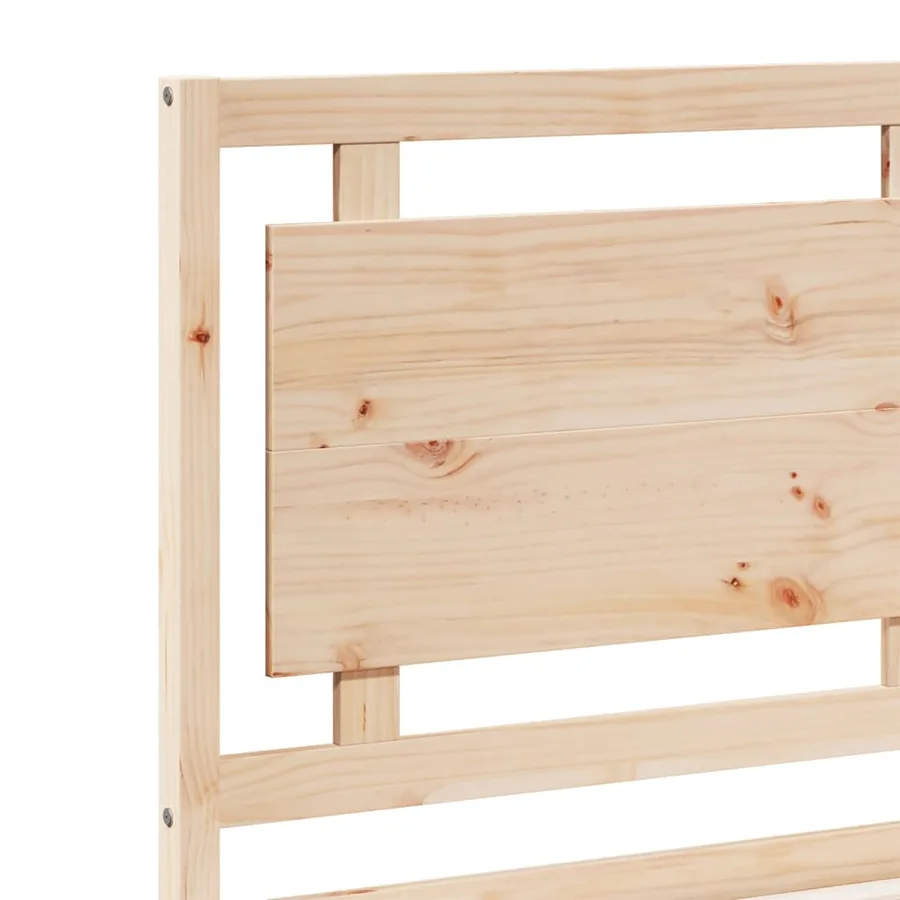 Cadre de lit extra long sans matelas 180x210 cm bois massif - 7
