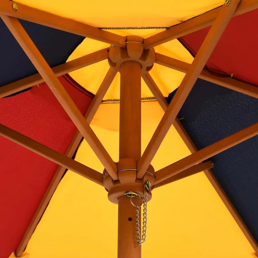 Table de pique-nique pour 4 enfants avec parasol bois de sapin - 9