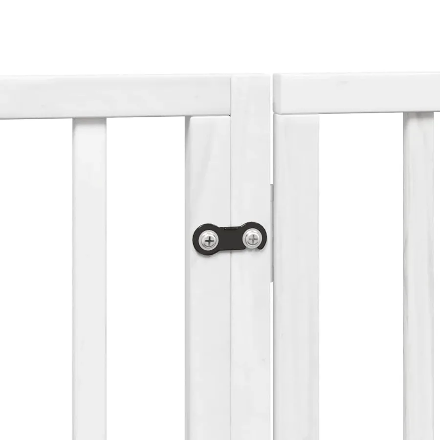Barrière pour chien porte pliable 10 panneaux bois de peuplier - 7