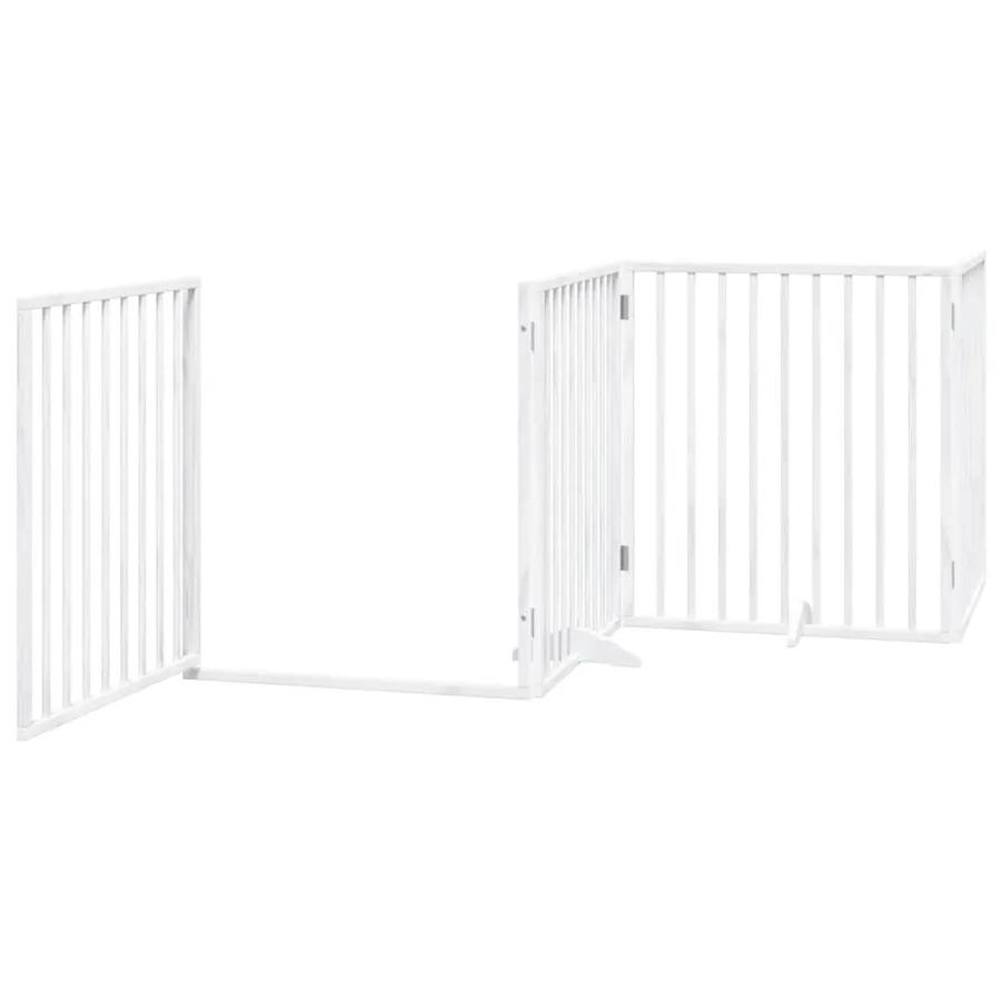 Barrière pour chien porte pliable 12 panneaux bois de peuplier - 4