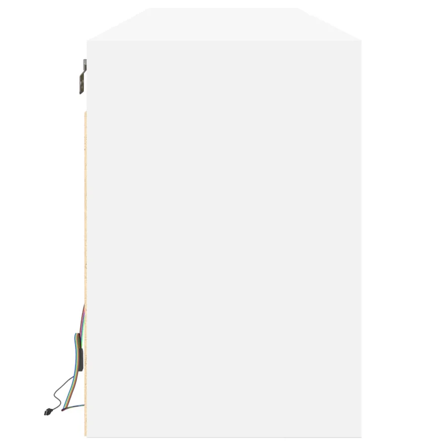 Meuble TV mural avec LED blanc 180x31x45 cm - 7