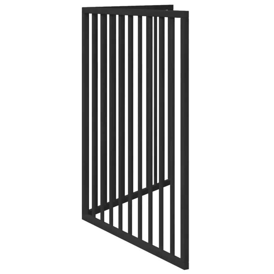 Barrière pour chien pliable à 2 panneaux Noir 160 cm Bois de peuplier - 5