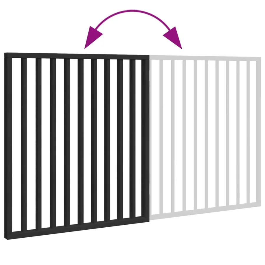 Barrière pour chien pliable à 2 panneaux Noir 160 cm Bois de peuplier - 7