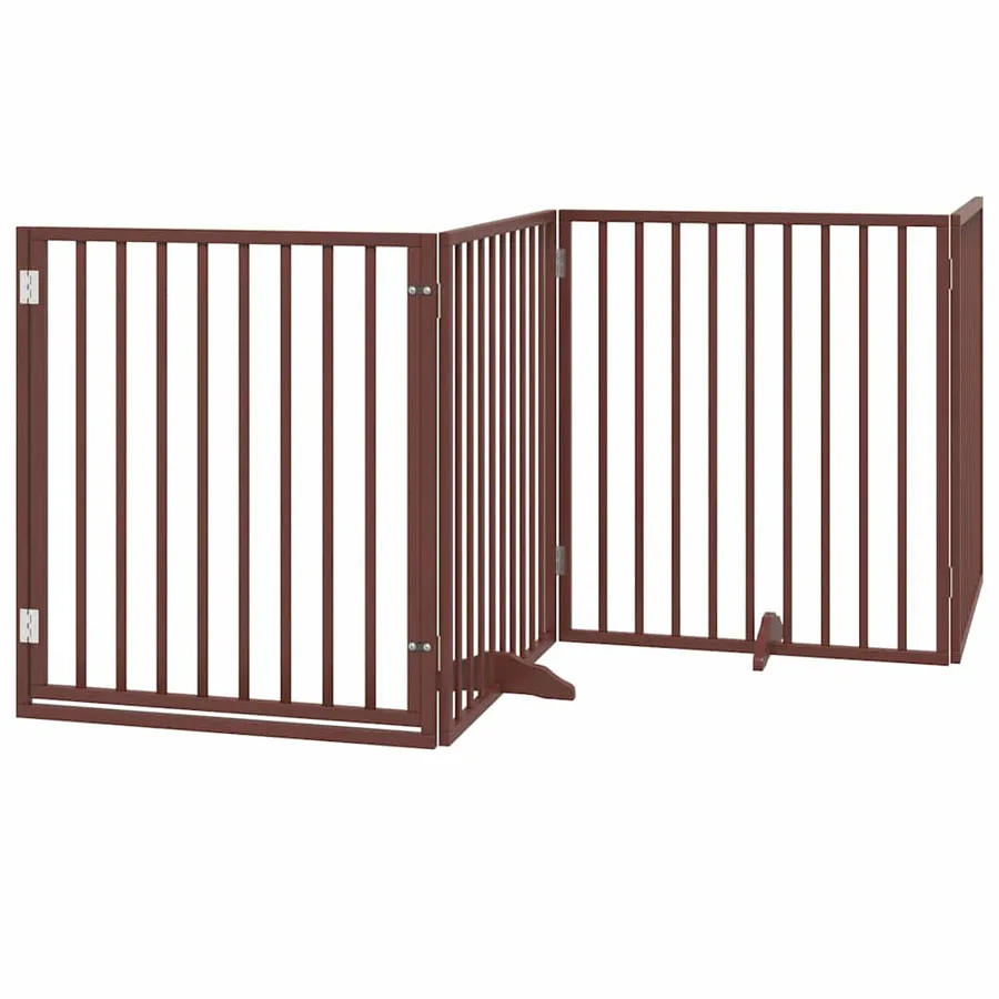 Barrière pour chien porte pliable 8 panneaux bois de peuplier - 3