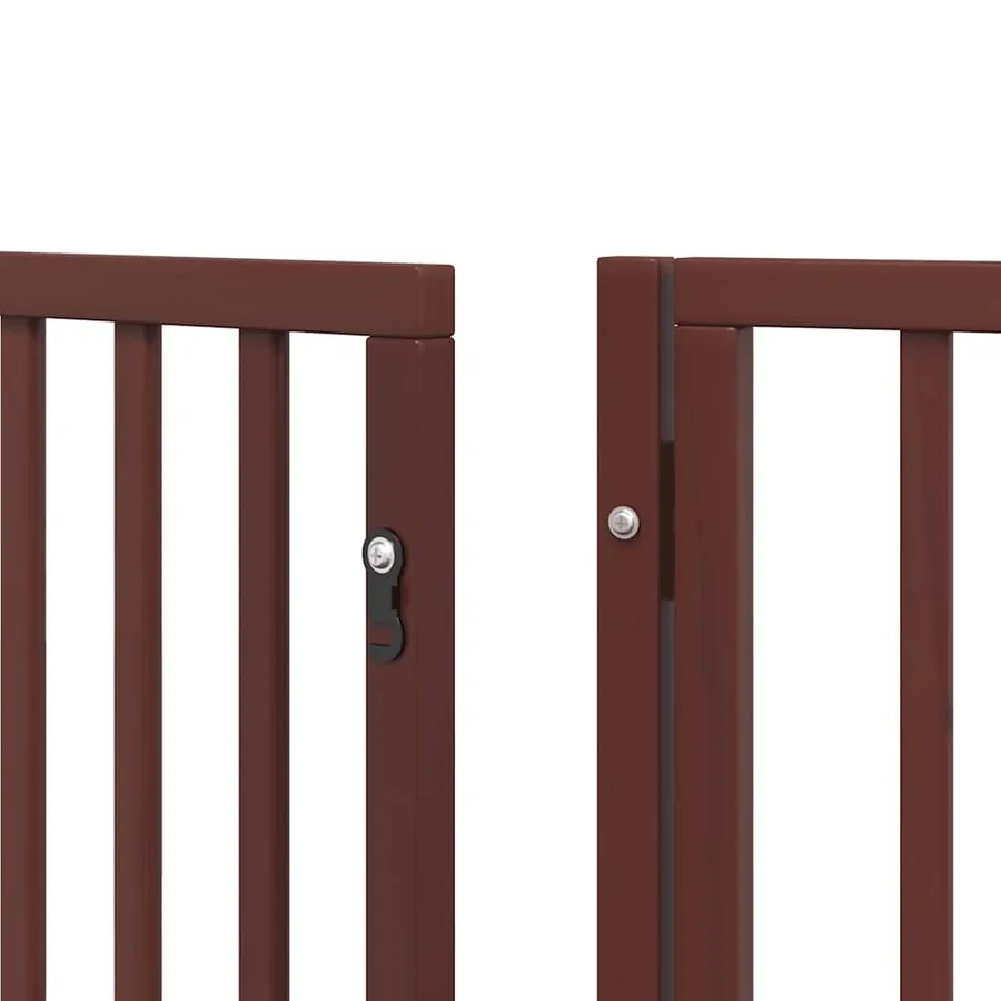 Barrière pour chien porte pliable 8 panneaux bois de peuplier - 9