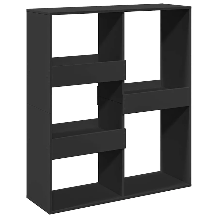 Cloison de séparation noir 100x33x115 cm bois ingénierie - 2
