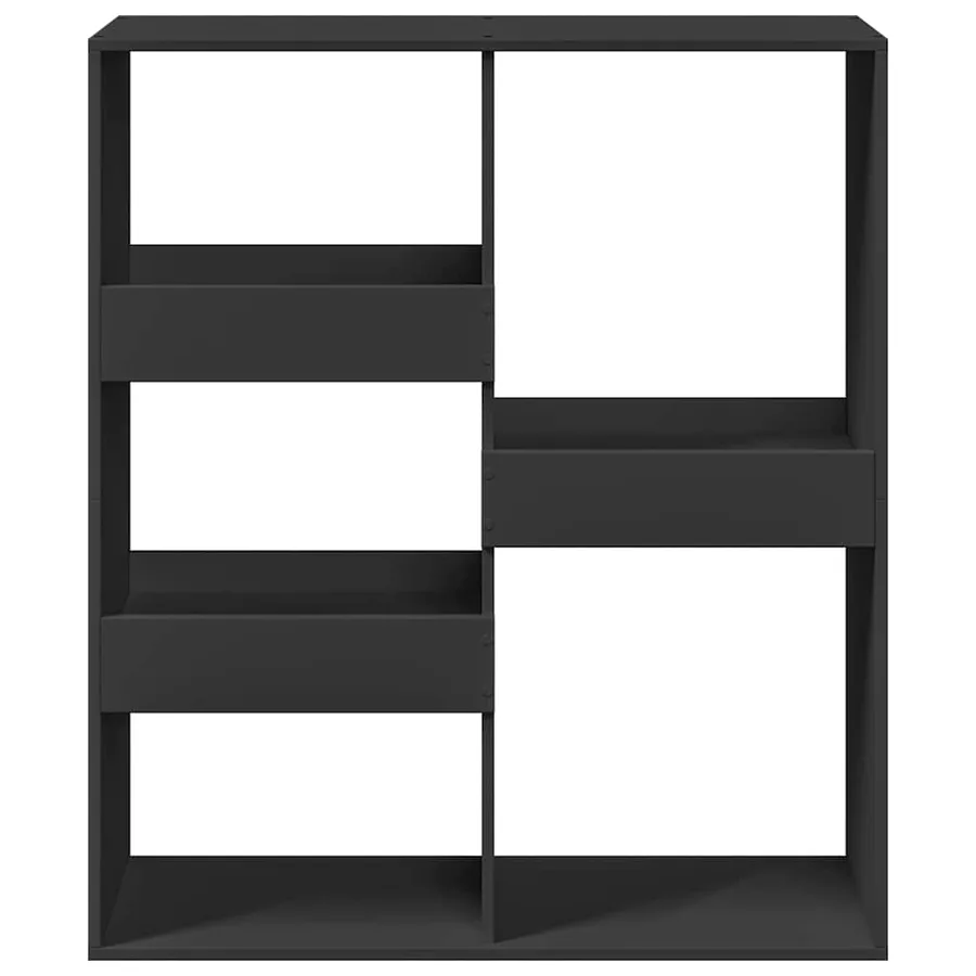 Cloison de séparation noir 100x33x115 cm bois ingénierie - 4