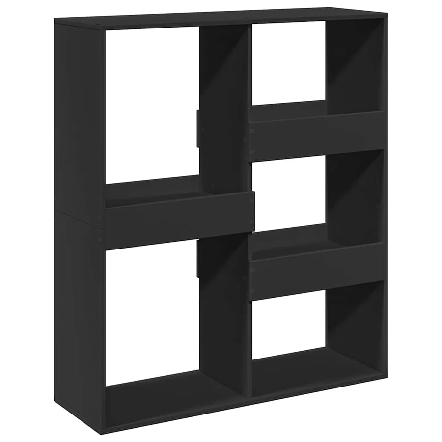 Cloison de séparation noir 100x33x115 cm bois ingénierie - 6