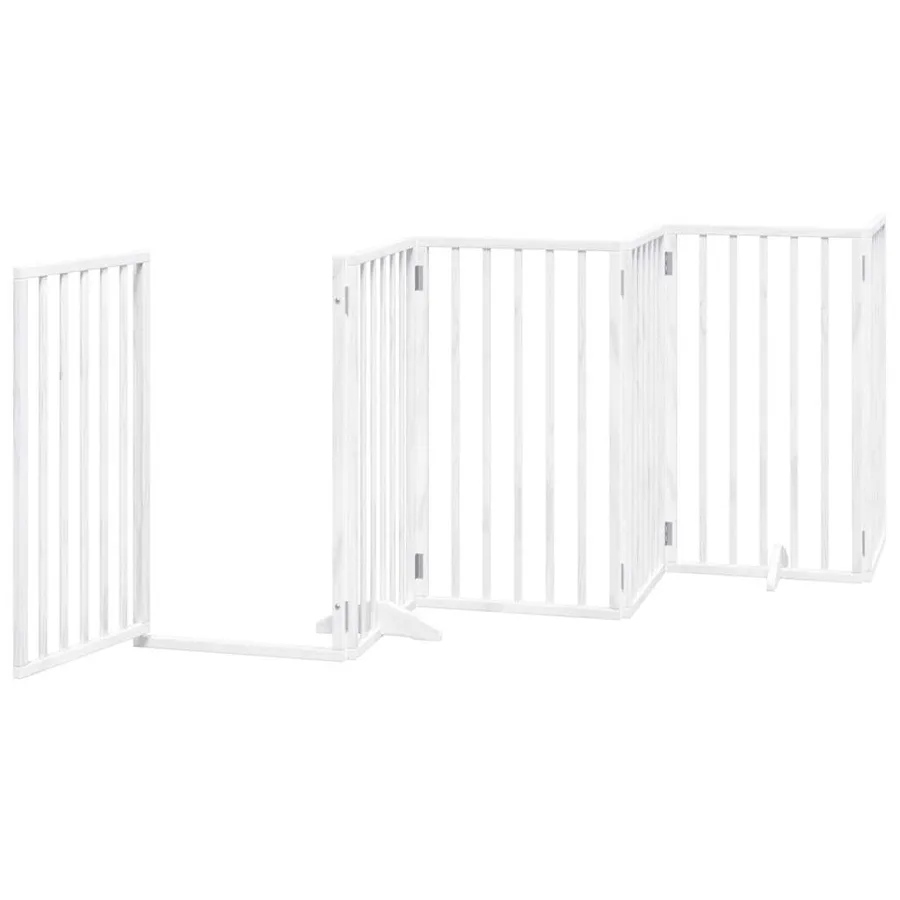 Barrière pour chien porte pliable 15 panneaux bois de peuplier - 5