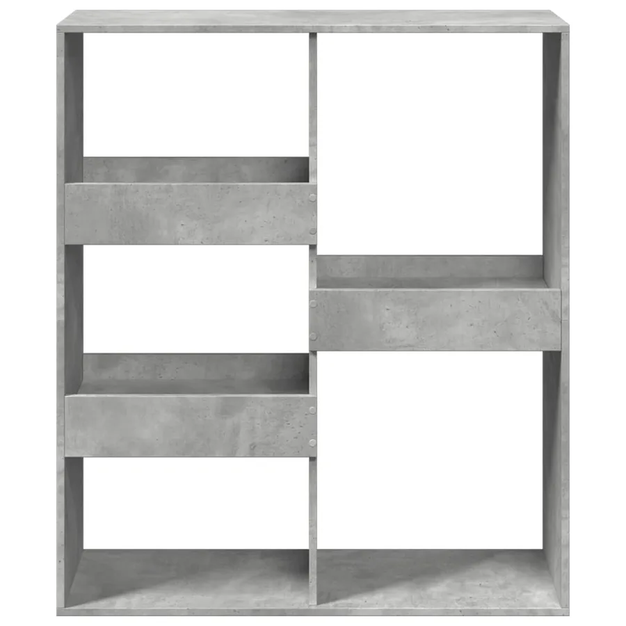 Bibliothèque/Séparateur de pièce gris béton 100x33x115 cm - 4