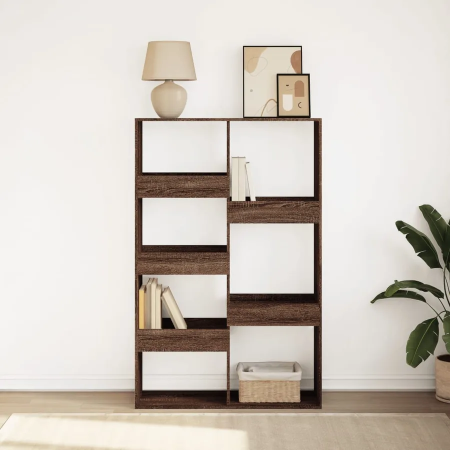 Bibliothèque chêne marron 100x33x155,5 cm bois d'ingénierie - 3