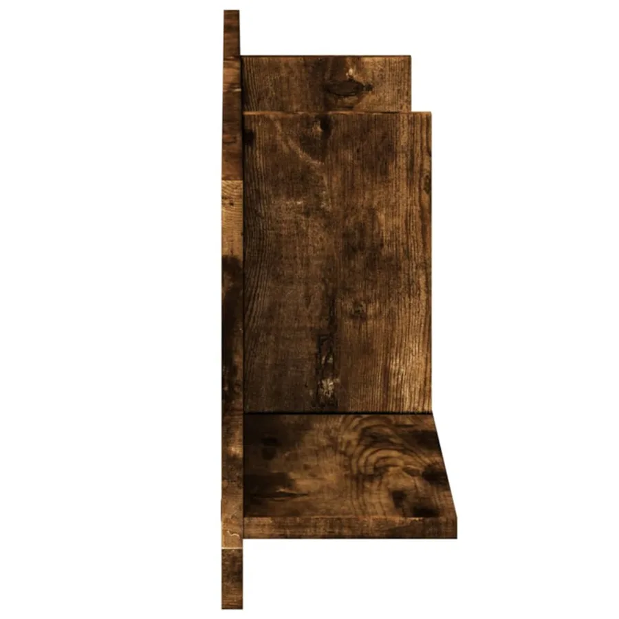 Armoire murale 100x16,5x30 cm chêne fumé bois d'ingénierie - 5