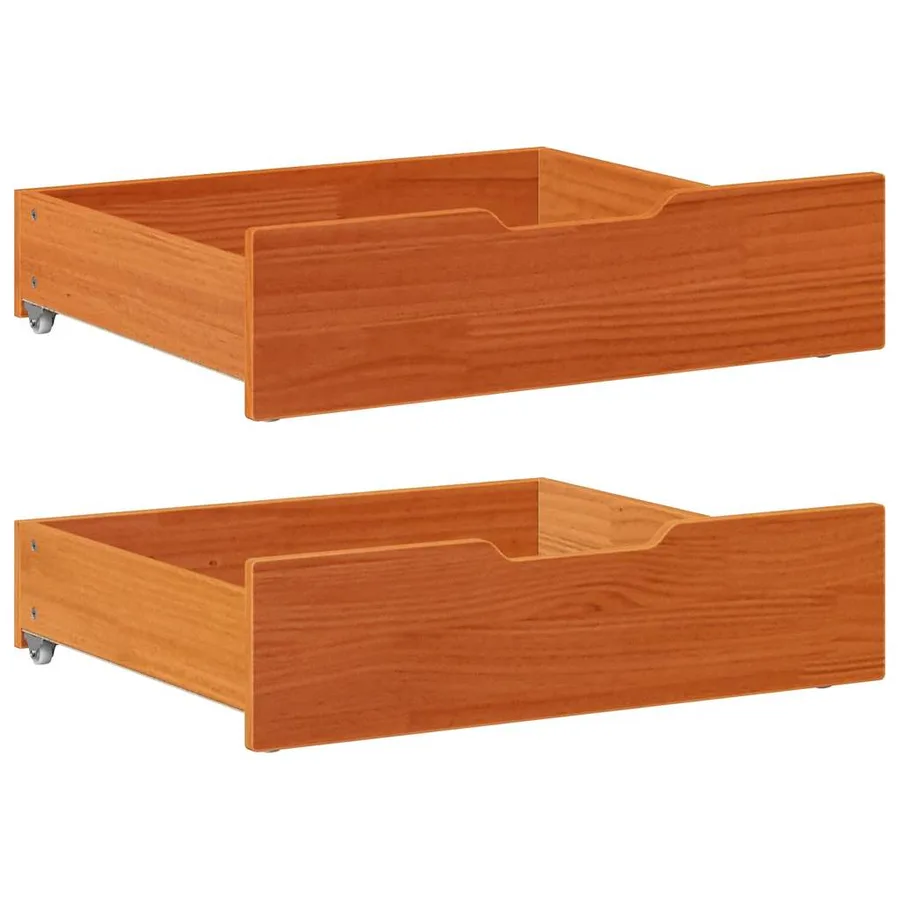 Cadre de lit enfant avec tiroirs sans matelas 70x140 cm bois - 6