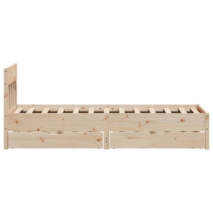 Cadre de lit sans matelas 90x190 cm bois de pin massif - 7