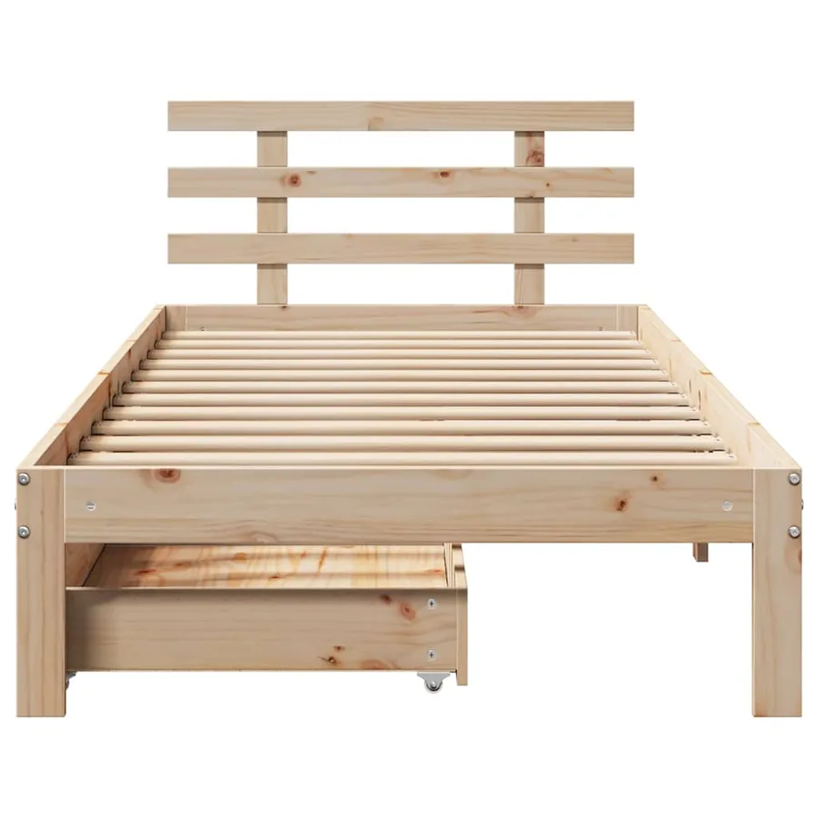 Cadre de lit avec tiroirs sans matelas 90x200 cm - 4