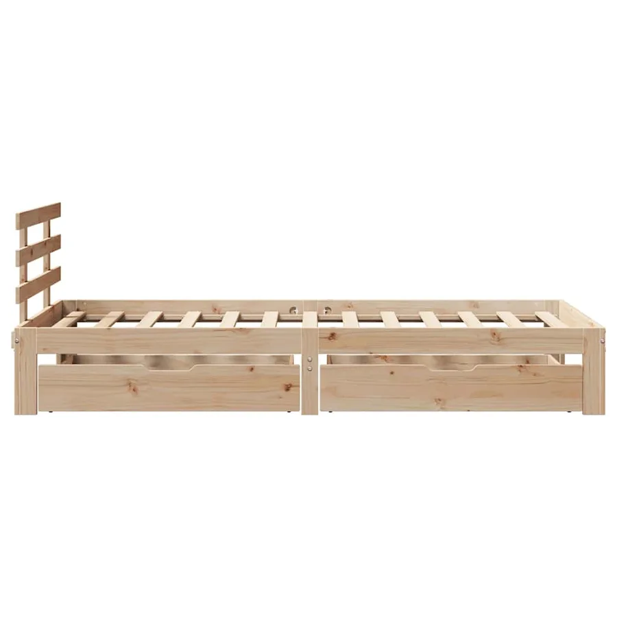 Cadre de lit avec tiroirs sans matelas 90x200 cm - 5
