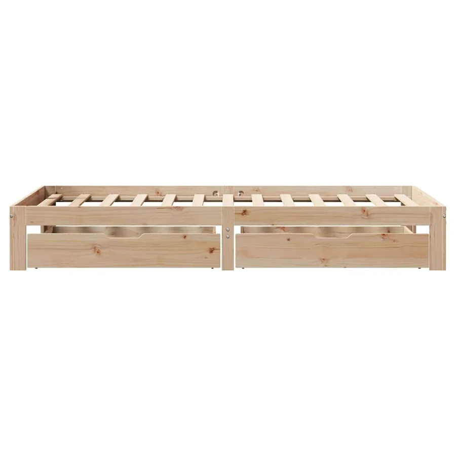 Cadre de lit avec tiroirs sans matelas 90x200 cm - 7