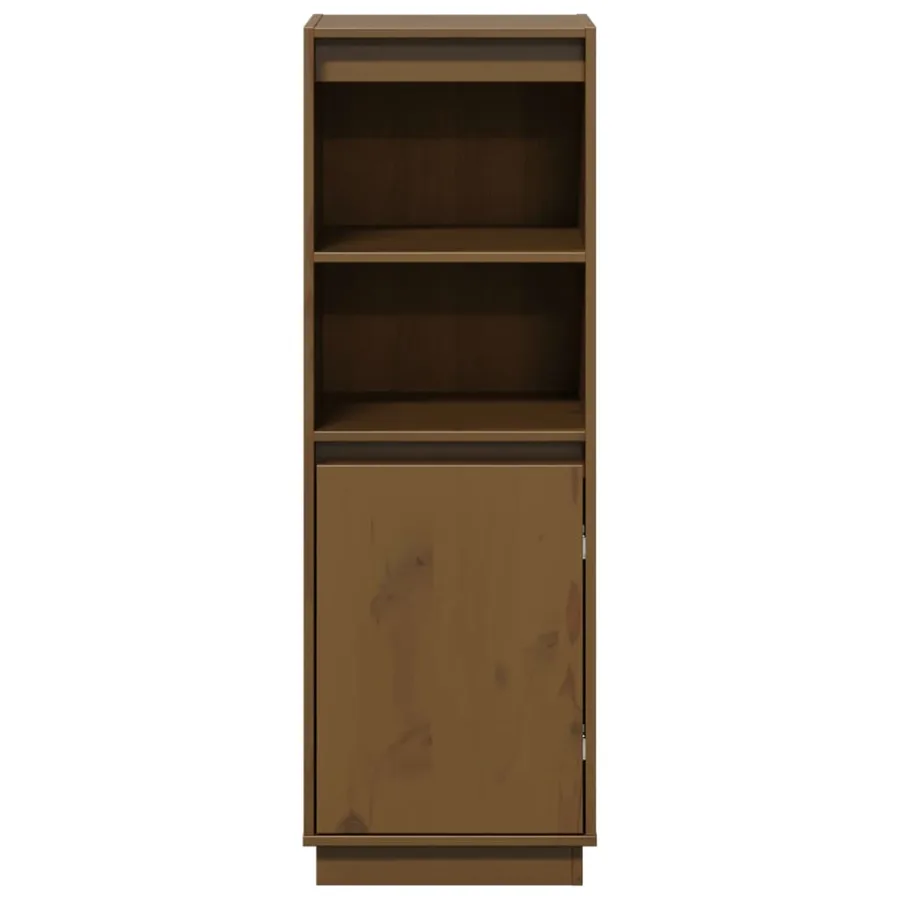 Buffet haut Marron miel 37x34x110 cm Bois massif de pin - 4