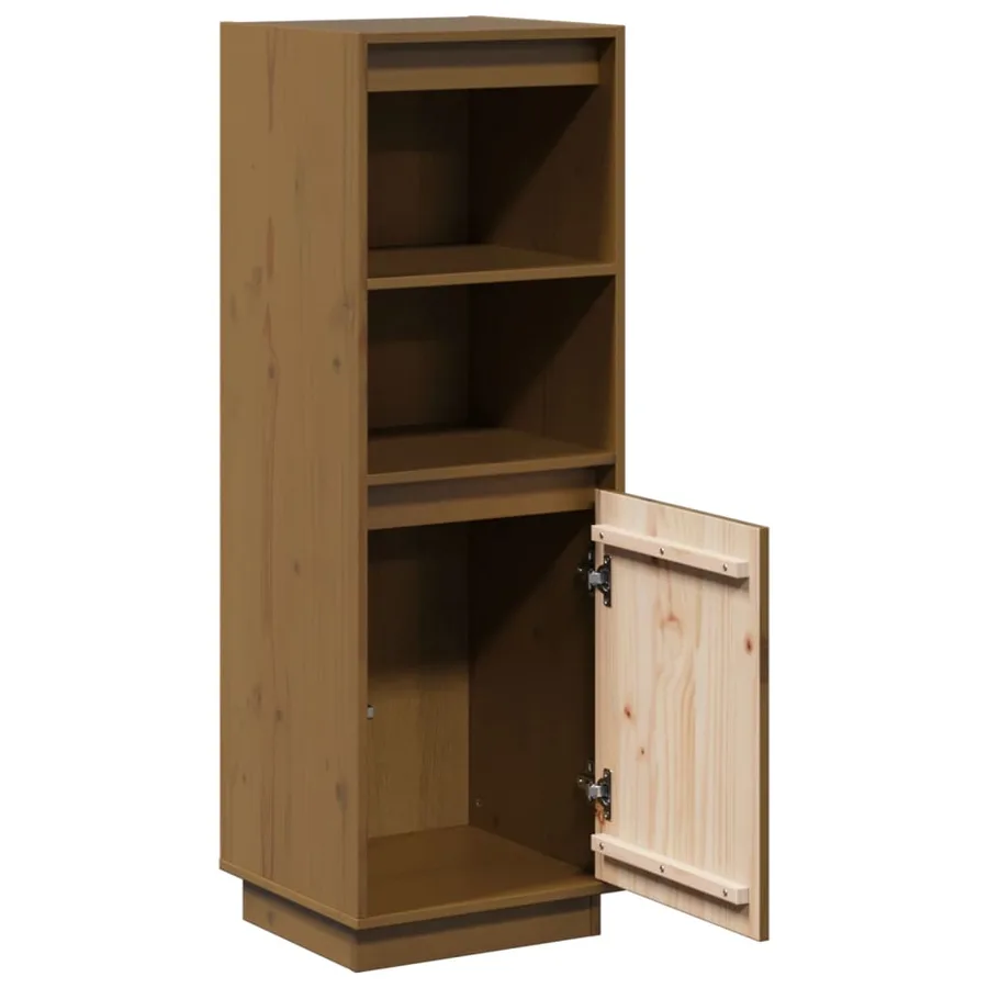 Buffet haut Marron miel 37x34x110 cm Bois massif de pin - 5