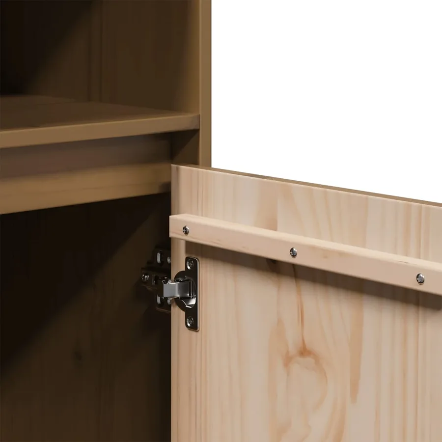 Buffet haut Marron miel 37x34x110 cm Bois massif de pin - 9