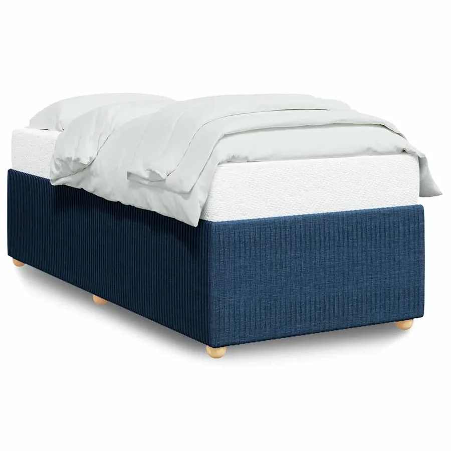 Cadre de lit sans matelas bleu 80x200 cm tissu - 2