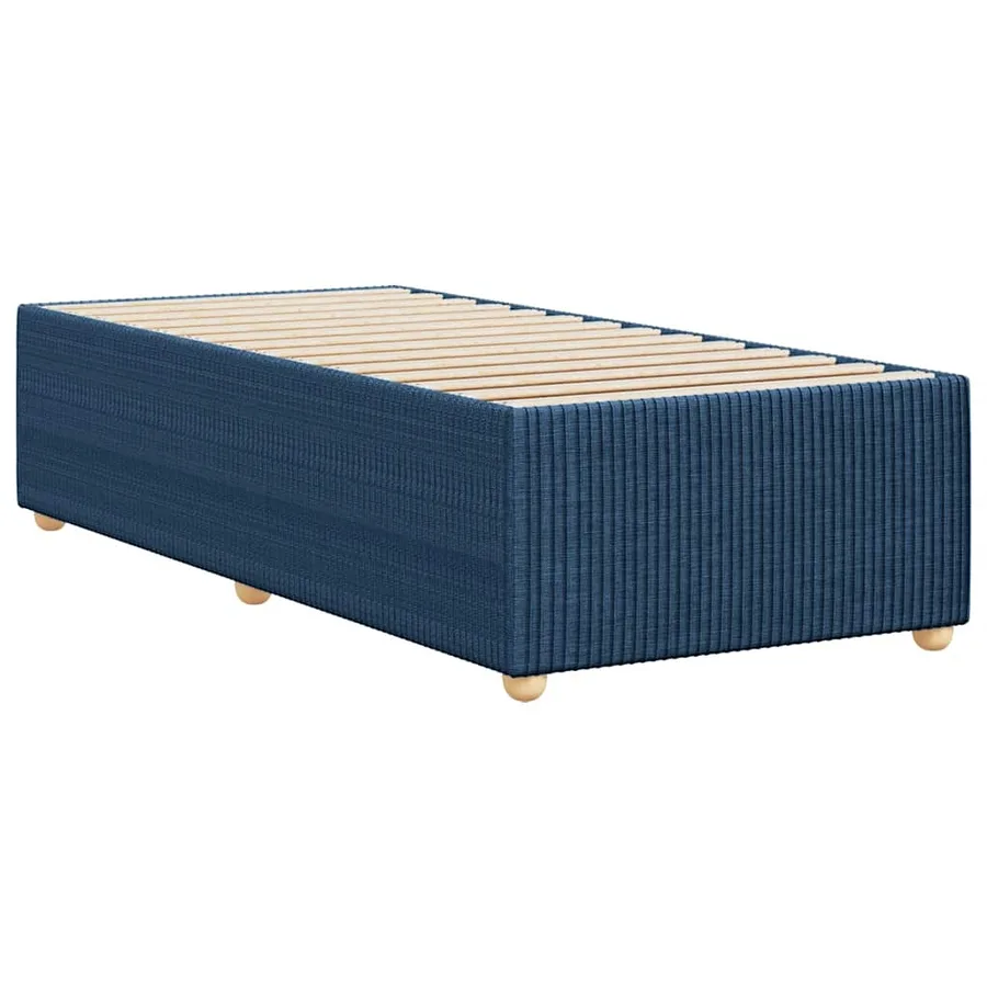 Cadre de lit sans matelas bleu 80x200 cm tissu - 6