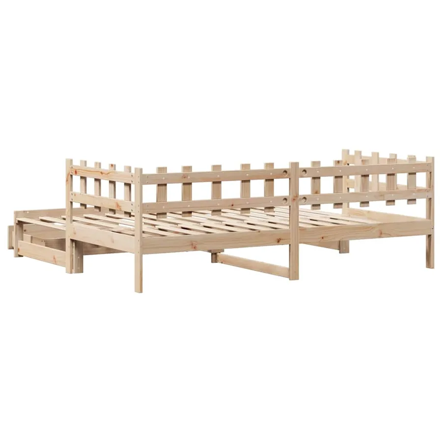 Lit de jour avec gigogne et tiroirs sans matelas 90x200 cm - 7