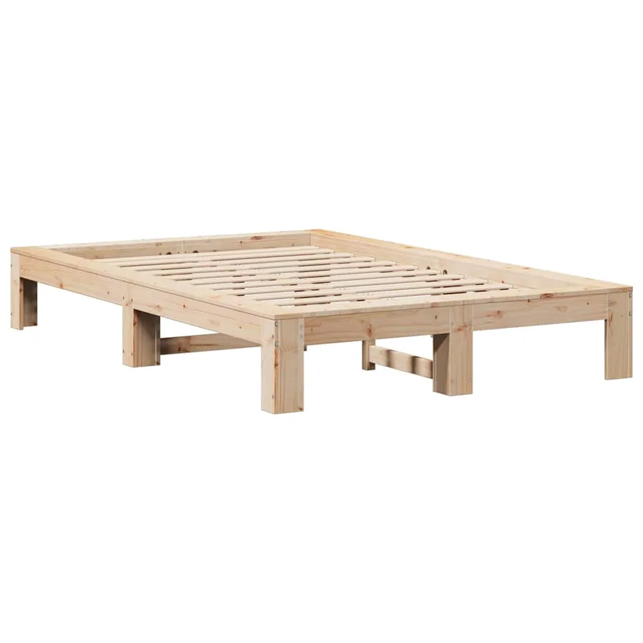 Cadre de lit sans matelas 120x200 cm bois de pin massif - 5